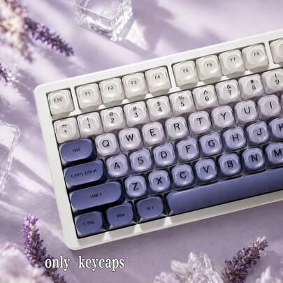 120+ Purple Foundation Liquid Keycaps, PC+ABS Material, HOA Height, Gradient Purple Keycaps, Compatible With Cherry/Gateron MX Switches, Suitable For Gifts And Personal Use, Hot-Swappable Keycaps, Personalized Keycaps, Keyboard DIY, Customized Keycaps, Desktop Matching