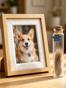 Pet Hair Memorial Bottle, Pet Hair Collection Jar, Transparent Glass Pet Memorial Bottle With Paw Print Pendant, Dog Hair And Cat Whisker Mini Memorial Can, Pet Owner Pet Loss Memorial Gift - Multicolor - View 8