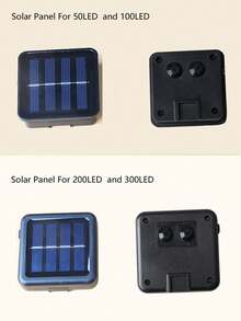 Luces solares de cuerda para exteriores, luces de cuerda solares de alambre de cobre, luces solares navideñas, adecuadas para decoración de jardín/camping/boda/patio - Blanco - Ver 8