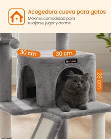 Feandrea Cat Trees & Condos - Grey - View 5