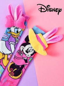 1 Pair Disney Minnie Daisy 3D Decorative Long Socks, Cartoon Creative Colorful Fun Calf Socks - Multicolor - View 7