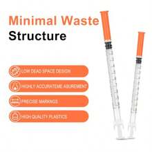 1ml  31G With 5/16 Inch, 100 Pack Clear Accurate Scale , Low Dead Space, Individually Wrapped - 1ml 31Ga 5/16 Inch8mm - View 3