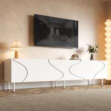 TV Stand White - Lowboard With Drawers - Storage Space For Television - 白色 - 查看 6