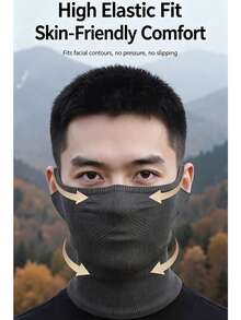 1PC Autumn/Winter Outdoor Windproof Cycling Mask, Cycling Face Cover Headgear, Unisex Motorcycle/Bicycle Breathable Face Mask, Cycling Accessory - Multicolor - View 4