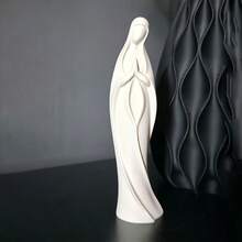 Minimalist Virgin Mary Figurine Decor, 3D Printed, Religious Style Craft Ornament For Home Shelves, Garden, Bookshelf - A - View 4