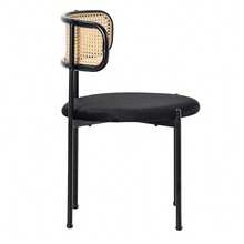 Black Dining Chair Set, 2 Piece Modern Style - Black - View 10