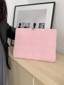 Funda de portátil de lujo minimalista de unicolor, bolsa de almacenamiento para portátil y tableta de varios tamaños, bolsa para ordenador - Rosa Pálido - Ver 3