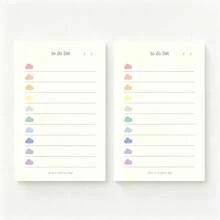1本/1冊 50張/2本/3本/5本/10本 雲朵印花便條紙 - 白色 - 查看 10