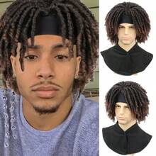 Headband Wig For Men 6Inch Short Afro Style Men's Synthetic Dreadlock Wig With Headband 100% Heat Resistant Fiber Daily Use Hairpiece - Multicolor - View 16