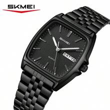 Skmei 2628 Trending Stylish Unisex Quartz Watch Clear Stainless Steel Band Waterproof Calendar In Stock Business Watch Set - one-size - View 15