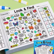 32-Page Children's Interactive Treasure Hunt Coloring Book (With Hidden Patterns), Fun Find-And-Seek Game, Enhances Focus, Observation And Fine Motor Skills, Includes Writing Practice Pages, Suitable For Classroom Learning, Back To School And Christmas/Easter Gifts - Interactive Treasure Hunt Coloring Book - View 5