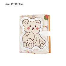 Nuevas Carteras Bonitas de Oso para Mujer, Pequeñas con Cierre, Porta Tarjetas de Crédito para Niñas, Monedero de Cuero PU, Cartera Corta para Mujer, Novedad 2024 3KSP - estilo B - Ver 11