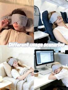 3pcs Weighted Velvet Eye Mask Set: Relieves Eye Fatigue. Made Of Lightweight And Breathable Material, Effectively Blocks Light. Perfect For Students, Office Workers And Travelers. Whether For Napping, Nighttime Rest, Home Relaxation Or Long-Distance Travel, It's An Excellent Choice. Absolutely A High-Quality Product To Improve Sleep Quality. - Multicolor - View 6