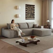 270cm Boneless Modular Corner Sofa With L-Shaped Chaise Longue, Modern Modular Sofa With Deep Seat, No Assembly Required, Compression Sofa For Living Room, Bedroom, Apartment - Camel - View 4