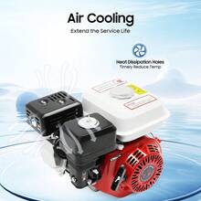 7.5HP 4-Stroke Gasoline Engine Air-Cooled 20mm Crankshaft Transistor Ignition - Default - View 1