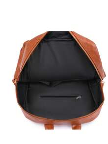 Fashionable Women's Large Capacity Laptop Backpack For Travel And Commute, Student Backpack, Street Style - Brown - View 8