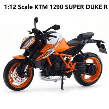 Burago 1:12 Scale KTM 1290 Super Duke R Die-Cast Motorcycle Model – Creative Desktop Ornament With Display Stand (Gift) - Multicolor - View 1