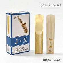 10pcs Alto Saxophone Reeds With Individual Packaging Box, Strength 2/2.5/3, Suitable For Alto, Soprano And Tenor Clarinet - High Quality Woodwind Instrument Accessories - Multicolor - View 1