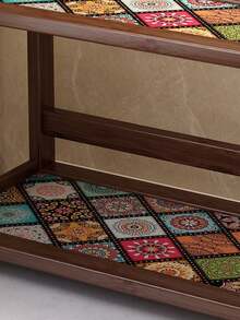 1pc Vintage Double-Layer Vertical Desktop Storage Rack - Bohemian Style, Large Capacity Kitchen Organizer, New Chinese Multifunctional Storage Rack, Decorative Shelf And Display Rack, Desktop Spice Rack, Suitable For Kitchen, Bathroom, Cabinet, Pantry And Vanity Storage And Display - Multicolor - View 7