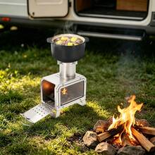 Lightweight Square Stainless Steel Camping Stove, Compact Portable Outdoor Cooker For Backpacking, Hiking, Camping, And Survival Activities - A - View 6