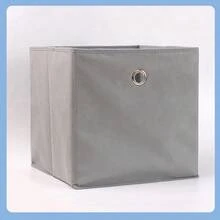 Cube Storage Bin With Oval Handle Non-Woven Foldable Large Capacity Closet Organizer For Clothes Bedding Toys - View 10