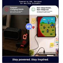 塗鴉動畫繪圖面板 LED 像素螢幕時鐘 RGB 夜燈 遊戲室裝飾 DIY 創意像素禮物 24x48 - 黑色 - 查看 6