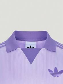 Adidas Originals Unisex ORIGINALS COLLARED GOALIE JERSEY Loose Fit Sports Short Sleeve Polo Shirt LF9217 - Purple - View 4