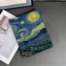 1件星空油畫平板保護殼，附筆槽，相容 iPad 10代智能保護殼/Air 13(M3 2025)/Air 11/11(A16 2025)，相容 Oppo Pad，相容 MatePad，相容 Vivo Pad，相容 Honor Pad，相容 Xiaoxin Pad - 彩色 - 查看 3