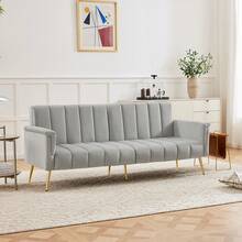 Sofa Bed Frame Grey 165 X 77 X 75 Cm - Grey 2 Seat - View 4