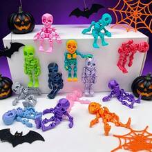10 Buah Figur Mini Kerangka Berwarna-warni dengan Sendi yang Dapat Digerakkan, Berbagai Bentuk, untuk Dekorasi Meja DIY, Aksesori Bermain, Dapat Digunakan Sebagai Dekorasi Pesta, Pajangan Jendela, Pengisi Kotak Hadiah , Hadiah Kecil Interaktif untuk Liburan Taman Kanak-kanak, Hadiah Undian Berhadiah Acara - Kerangka kecil - View 1