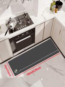 1 Pc Gray Wishing Grass Pattern Kitchen Mat, 3.5 Mm Soft Rubber That Absorbs Water And Is Easy To Clean. Suitable For Corridors, Bathrooms, Living Rooms, Outdoor Door Mats, And Toilets. Useable Throughout The Year And For Various Holidays. - Multicolor - View 17