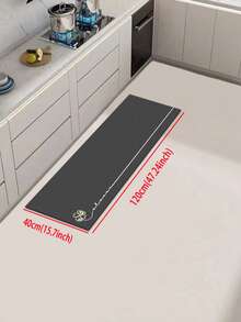 1 Pc Gray Wishing Grass Pattern Kitchen Mat, 3.5 Mm Soft Rubber That Absorbs Water And Is Easy To Clean. Suitable For Corridors, Bathrooms, Living Rooms, Outdoor Door Mats, And Toilets. Useable Throughout The Year And For Various Holidays. - Multicolor - View 18