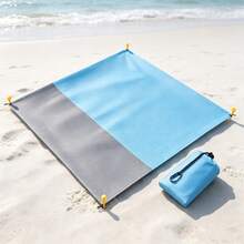 210 X 200 Cm Portable Compact Picnic Beach Blanket, Waterproof Ultralight Outdoor Mat For Beach, Camping, Hiking And Trips - 1pc - View 1