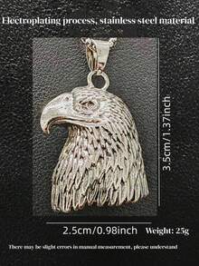 AD Angel 不鏽鋼驅魔鈴，復古龐克騎行裝飾鈴，淺灰色通用摩托車單車 Bald Eagl.E 改裝配件 - 白頭鷹. - 查看 7