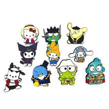 1pc Cute Cartoon Sanrio Brooch Pin, Halloween & Christmas Metal Badge, Hello Kitty Brooch, Soft & Sweet Cat Alloy Bag Accessory Pin - Multicolor - View 5