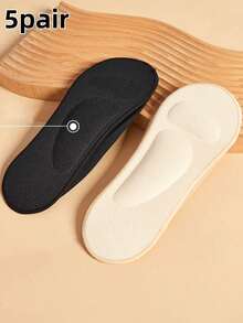 1/2/5 Pasang Kaos Kaki Wanita Minimalis Pereda Tekanan Pijat Bantalan Udara, Kaos Kaki Penyangga Lengkungan Kaki Tak Terlihat untuk Sepatu Hak Tinggi, Bagian Bawah Spons - MultiWarna - View 12