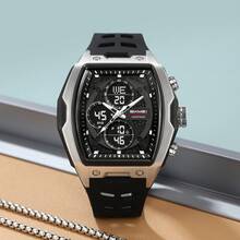 SKMEI 2601 Jam Tangan Analog Quartz Pria, Kronograf Olahraga, Tahan Air, Jam Tangan Digital Quartz dengan Dial Besar dan Tali Silikon - Satu-Ukuran - View 7