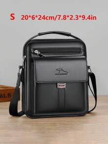 PU Handbag Crossbody Bag Business Commute Litchi Grain One Shoulder Small Bag Multi-Layer Large Capacity Casual Men's Bag Back-To-School - Multicolor - View 15