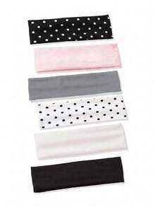 1/3/6 Peças Faixas de Cabelo Elásticas Largas Antiderrapantes para Mulheres e Meninas, Acessórios de Cabelo para Yoga, Fitness e Esportes, Estilo Tropical - Multicolorido - Visão 2