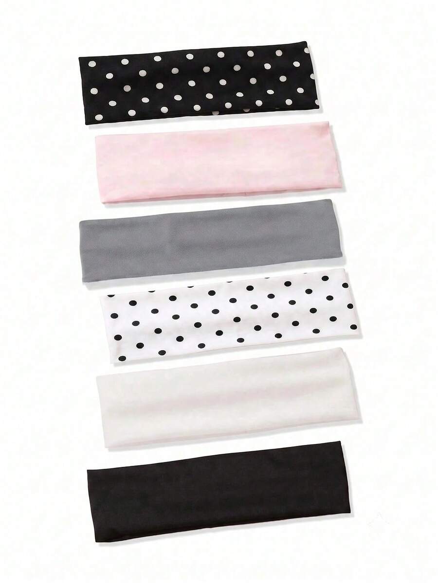 1/3/6 Peças Faixas de Cabelo Elásticas Largas Antiderrapantes para Mulheres e Meninas, Acessórios de Cabelo para Yoga, Fitness e Esportes, Estilo Tropical
