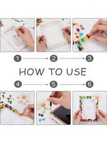 1 Set Bingkai Foto Balok Bangunan DIY Kreatif Berwarna-warni - 6,77x4,86 Inci, Termasuk Penyangga dan Alat Menggambar, Dekorasi Rumah - Aktivitas Seni Musim Gugur, Pembuatan Hadiah Liburan, Kerajinan Keluarga Thanksgiving, Set Seni Dinding yang Dipersonalisasi - beraneka warna - View 4