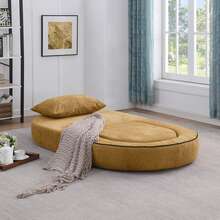 Compressed Foldable Mattress, Convertible Folding Sofa Bed With Removable Arms, All-In-One Portable Mattress Floor Sofa Bed, No Assembly Required & Non-Slip. - 黃色 - 查看 4