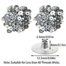 100/200/500/1000個 12.5mm(0.5英吋)金屬燭芯固定座，適用於芳香療法蠟燭製作DIY，愛好者的最佳選擇 - Gray - 查看 3