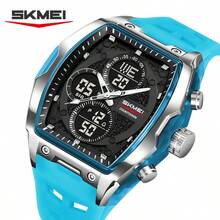 SKMEI 2601 Jam Tangan Analog Quartz Pria, Kronograf Olahraga, Tahan Air, Jam Tangan Digital Quartz dengan Dial Besar dan Tali Silikon - Satu-Ukuran - View 18