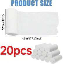 Multiple Sizes Available: 10/20 Rolls Elastic Gauze Bandages, Breathable Bandages, Mummified Wrapping Bandages, Suitable For Arms, Legs, Waist And Other Body Parts, Elastic Stretch Design - View 17