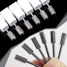 1pc 5.35mm Cylindrical Tungsten Carbide Nail Drill Bit Nail Machine Accessory - Multicolor - View 3