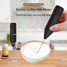 Powerful Electric Milk Frother, Mini Milk Foamer, Battery Operated (Batteries Not Included), Beverage Mixer For Latte, Cappuccino, Chocolate, Portable Foam Machine, Electric Wireless Stirrer Mini Coffee Machine, Manual Whisk Christmas Gift - Multicolor - View 3