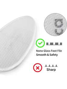 Glass Foot File Callus Remover, Heel Scraper, Pumice Stone, Foot Dead Skin Remover, Professional Pedicure Tool | Nano Glass | Effective And Gentle | Seamless, Hygienic, Durable - Multicolor - View 2