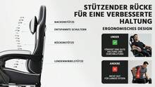 Gaming Chair, Ergonomic Gaming Chair With Lumbar Support, Breathable PU Leather Office Chair, Comfortable Computer Chair, Load Capacity 200 Kg, Seat Height And Backrest Adjustable Black And White, 58.5 X 63 X 120.5 Cm - Black - View 4