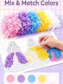 1PC Princess Punch-Out Quiet Book DIY Handmade Toy Educational Creative Gift Dress-Up Craft Material Kit For Girls - Multicolor - View 4